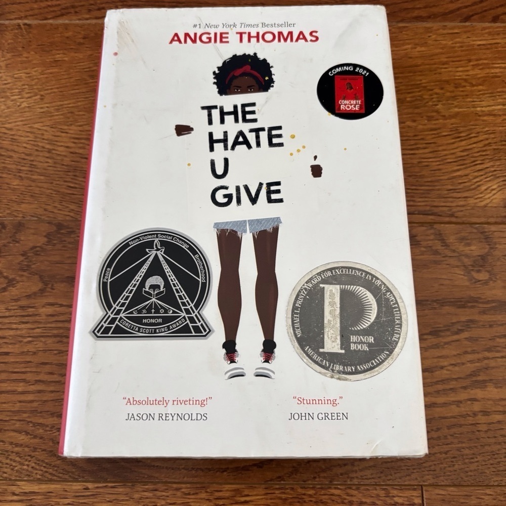 The Hate U Give by: Angie Thomas hardback book